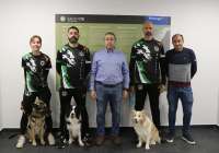 Los representantes y canes del club han sido recibidos en la Via del Pòrtic por el edil Javier Timón