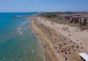 Imagen aérea de la playa de Canet d&#039;en Berenguer este pasado verano